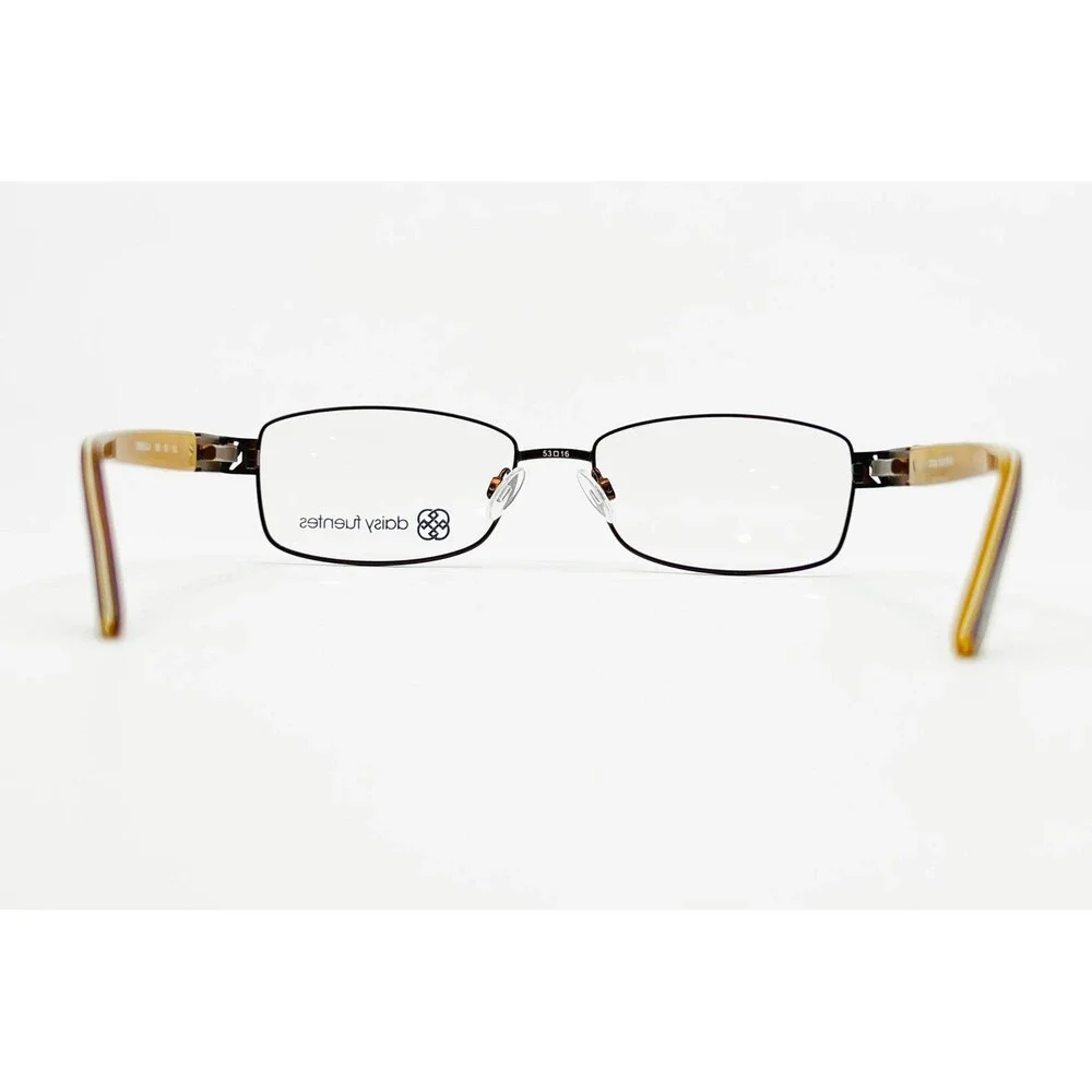 Daisy Fuentes Eyeglasses Women Brown Donella 183 Zebra Pattern 53-16-135